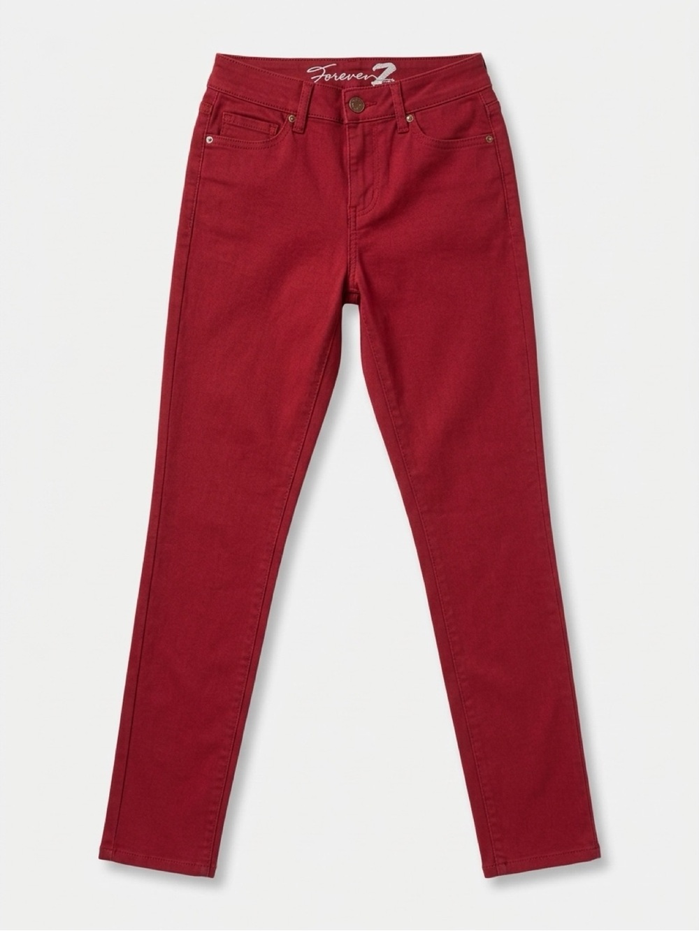 Seven7 Women's Burgundy Stretch High Rise Skinny Jeans Size 4